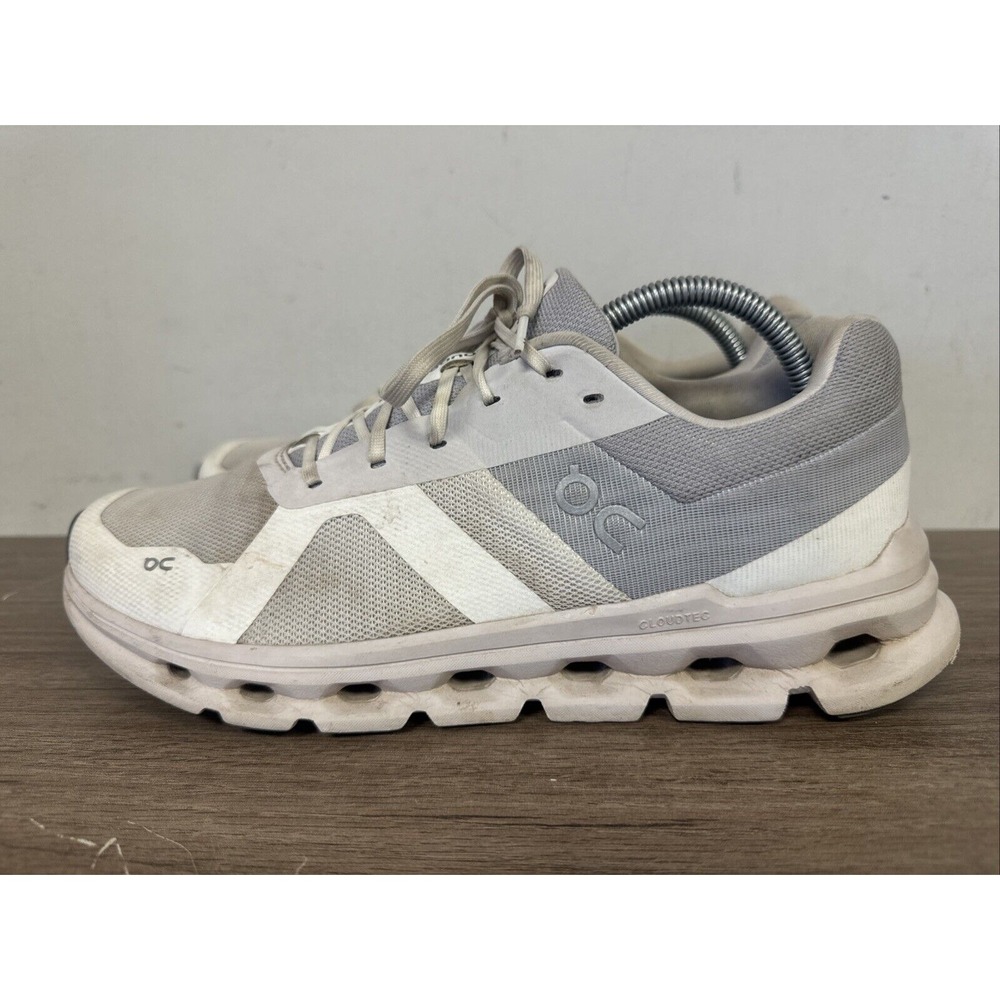 On Cloud- Cloudrunner White & Gray Athletic Shoes… - image 2